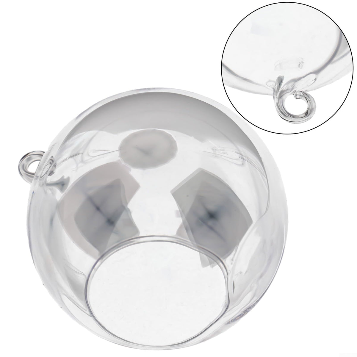 Startbuymore Hanging Glass Ball Vase Clear Borosilicate Terrarium Container with Flat Bottom for Succulent Plants Air Flowers Home Garden(10cm)