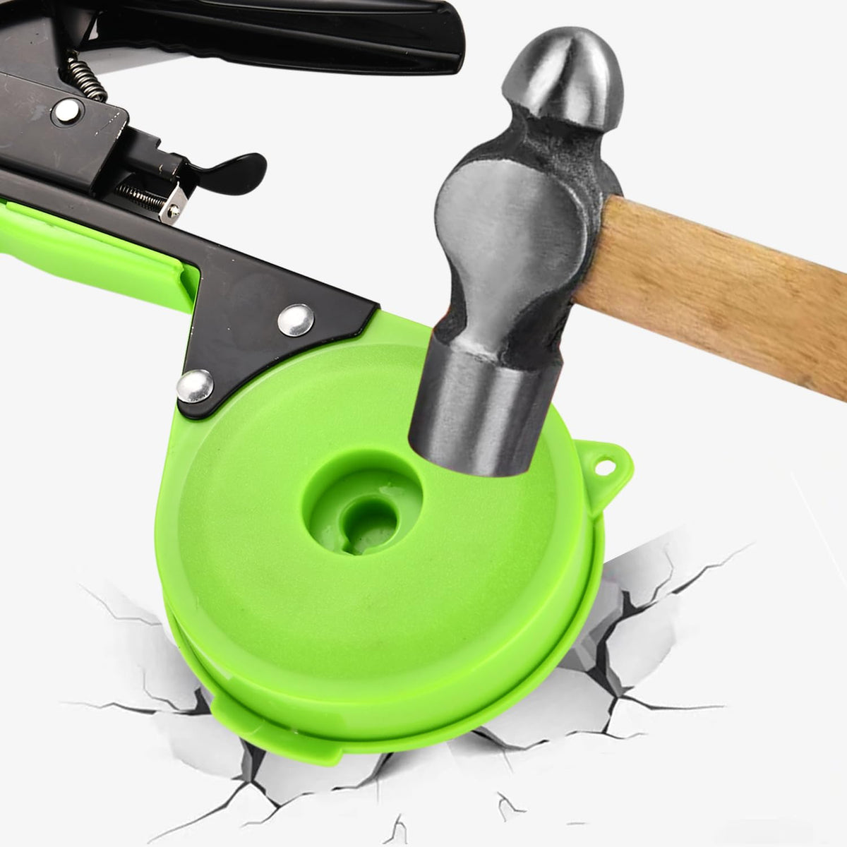 SUCA Plant Tying Machine, Plant Tape Cattle Panels for Garden,Plant Vine Tying Tool with 10000pcs Staples 21 Rolls Tape Plant Tape Gun for Grapes,Tapener (tapetool set1pcs), Green