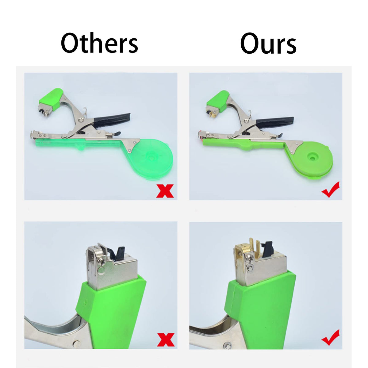 TOGETDREAM Plant Tying Machine Gardening Plant Vine Tying Tool with 20 Rolls of Tapes+10000pcs Staples, for Vegetable Grape Cucumber Tomato Flower and Pepper