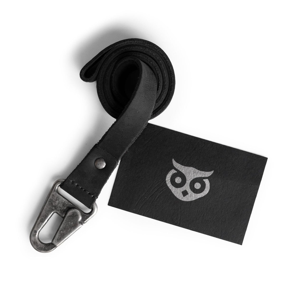 Hide & Drink, Lanyard Keychain for Men and Women, Neck Strap with Hook, ID Holder, Clip to Attach to House, Apartment, Car Keys, Full Grain Leather, Handmade, Charcoal Black