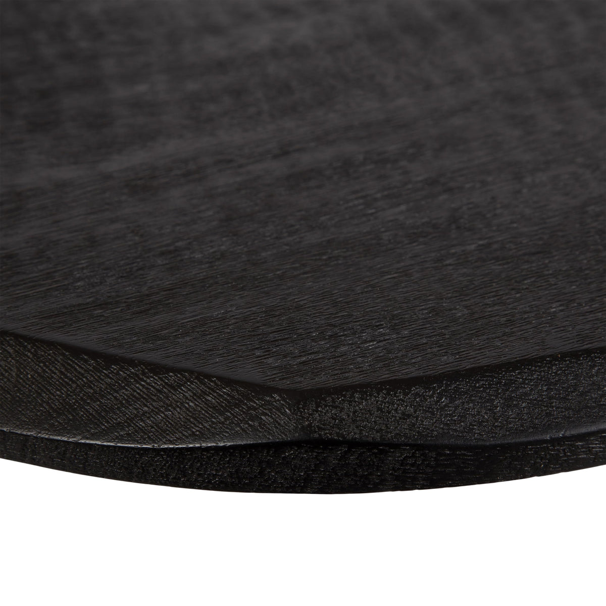Kate and Laurel Tavares Modern Wooden Round Side Table, 18 x 18 x 20, Black, Solid Wood Accent End Table with Textured Top and Faceted Edge for Use as Indoor Plant Stand or Living Room Decor Piece