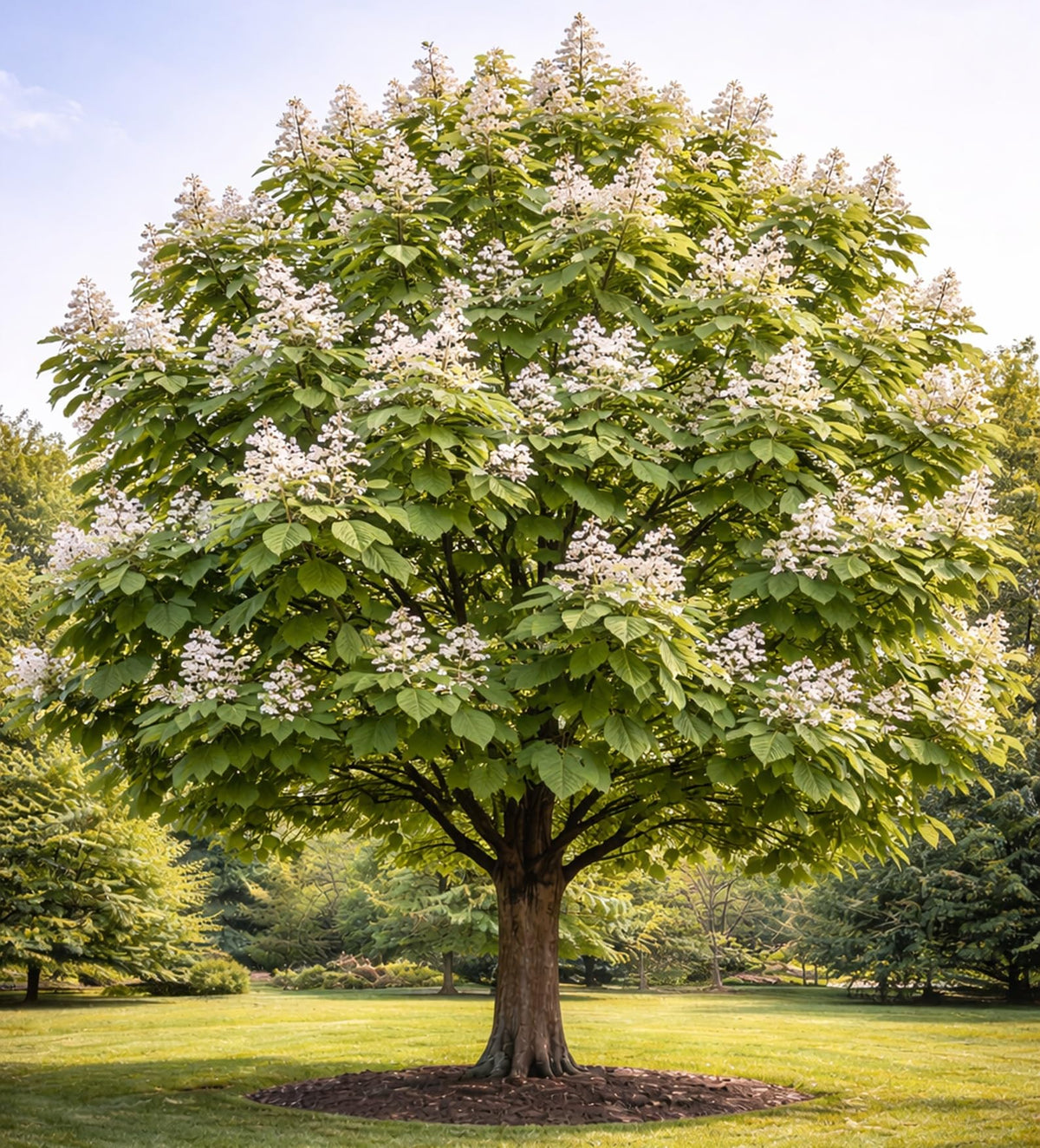 2 Catalpa Tree Live Plants β Hardy Flowering Shade Tree (Catalpa speciosa) β Large Heart-Shaped Leaves & Showy White Blooms β Fast Growing Landscape Tree β 1β2 Ft Starter Saplings