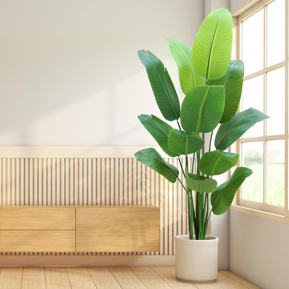Bird of Paradise Plant Artificial 6ft,Faux Plants Indoor Tall with 12 Trunks - The Perfect Indoor Silk Floor Plant for Home Decor in Living Room, Office, and Bedroom (6FT Bird of Paradise)