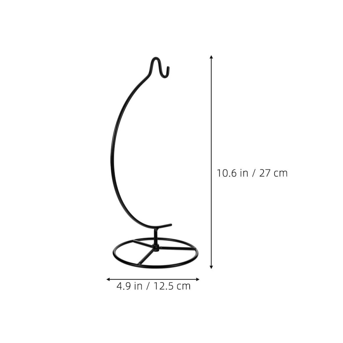 KICHOUSE 2pcs Metal Hanging Terrarium Stand with Wire Hook for Air Plant Holder and Glass Globe Display, Moon-shaped Iron Ornament Rack for Home Décor and Wedding Decoration