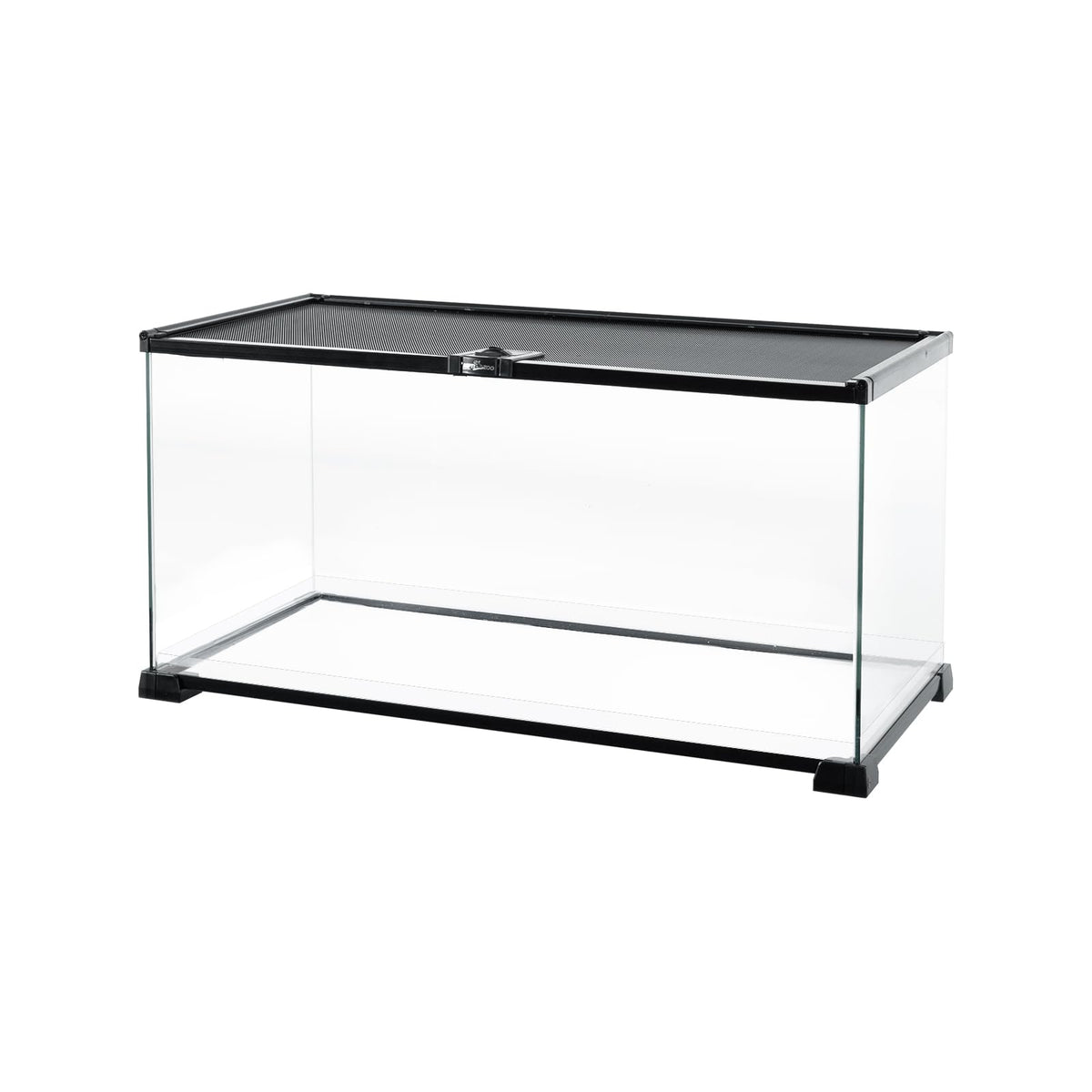 REPTI ZOO Full Glass 15 Gallon Reptile Tank, Medium Reptile Terrarium 24" X 12" X 12" for Gecko Hermit Crab Hognose Snake etc, Top Screen Ventilation & Feeding