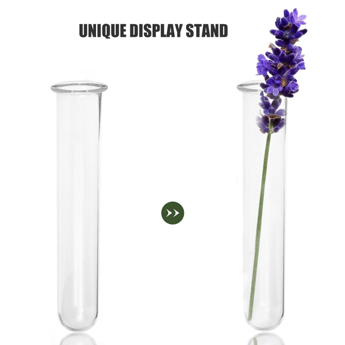 HOOTNEE 4pcs Glass Hydroponic Test Tube Vases 2.5x3x18cm Desktop Terrarium Plant Propagation Holders Floral Water Planter Tubes for Home Décor and Office Use
