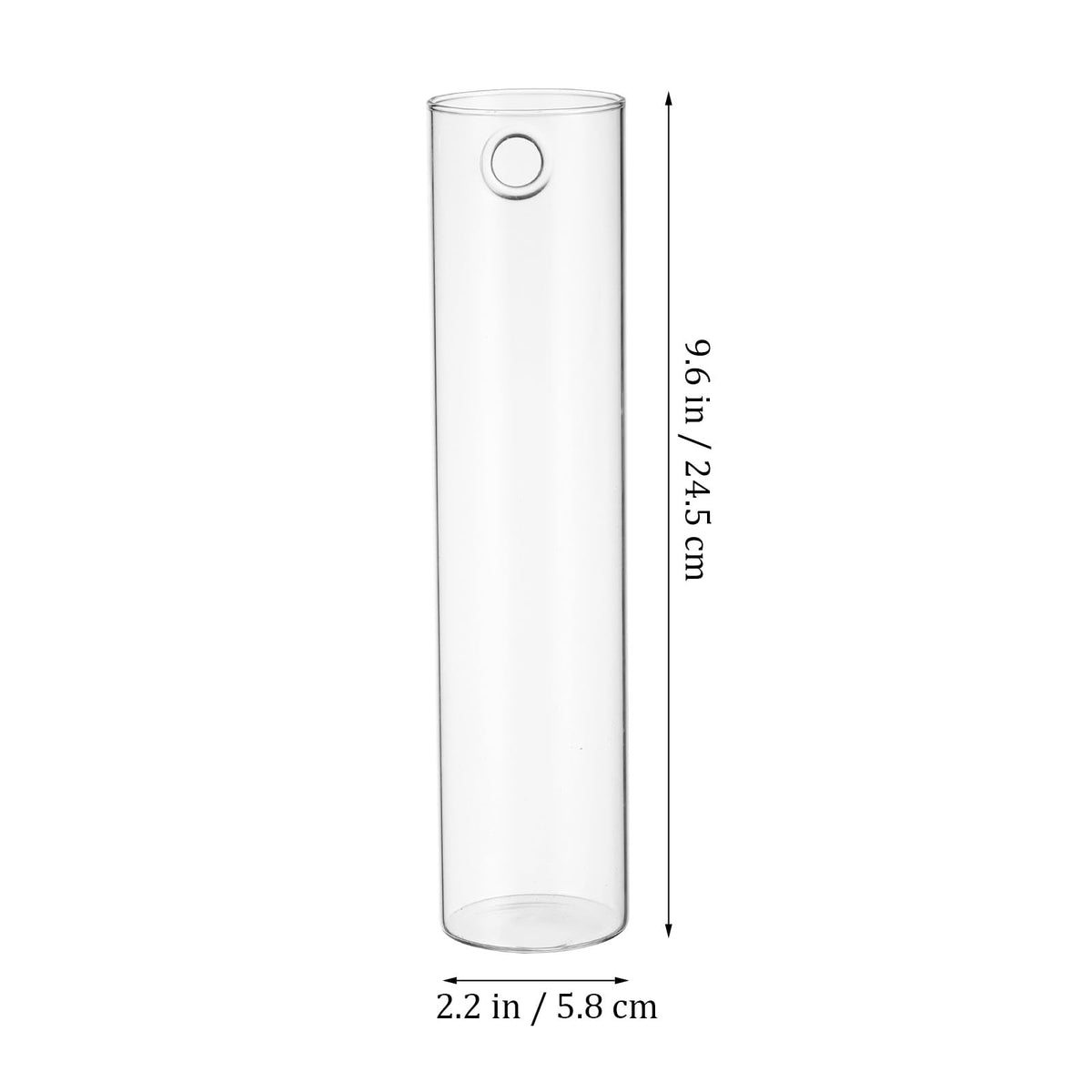 Healeved Wall Hanging Cylinder Glass Vase Set, 2pcs Large Tube Propagation Station for Indoor Plants, Modern Hydroponic Plant Holder, Decorative Terrarium Wall Planter