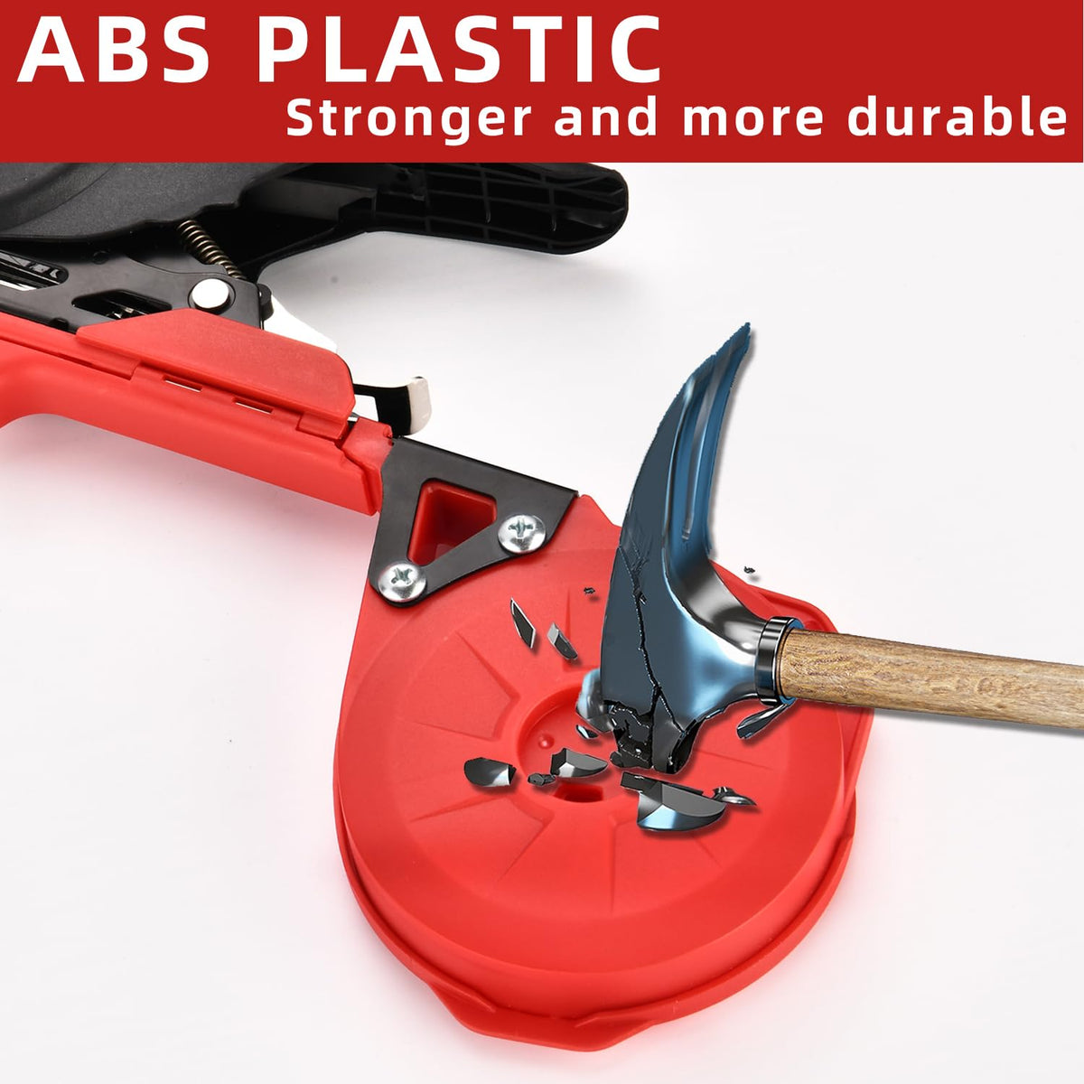 Suca Plant Tying Machine, Lightweight Plant Tying Tape Tool to Tie Up Vine Quickly, Plant Tie Tapener Gun with Tapes and Staples, Red