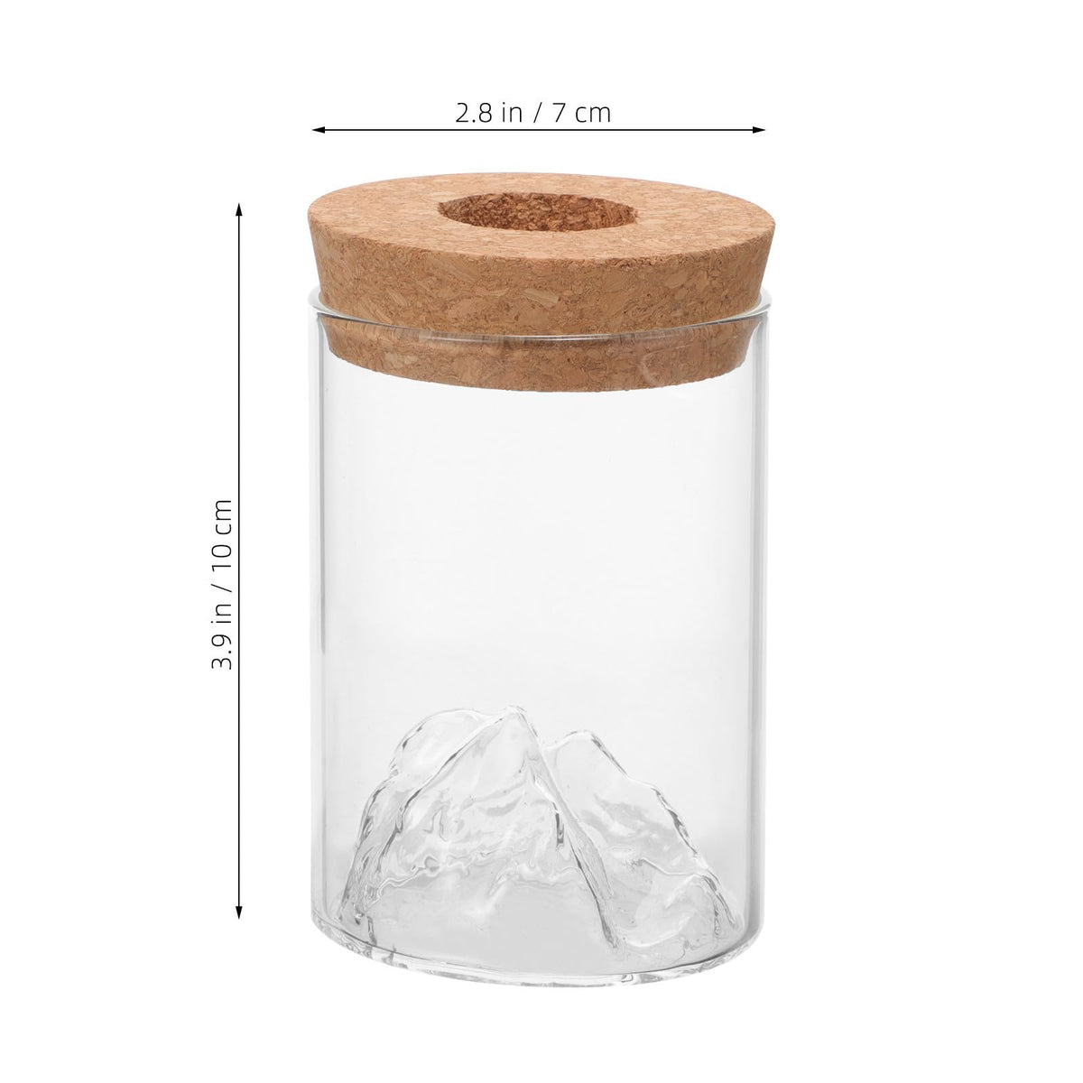 Toyvian Glass Succulent Vase Terrarium Jar for Hydroponic Plants, Straight Glass Flower Holder for Office Desk and Home Décor, Small Green Plant Container with Lid
