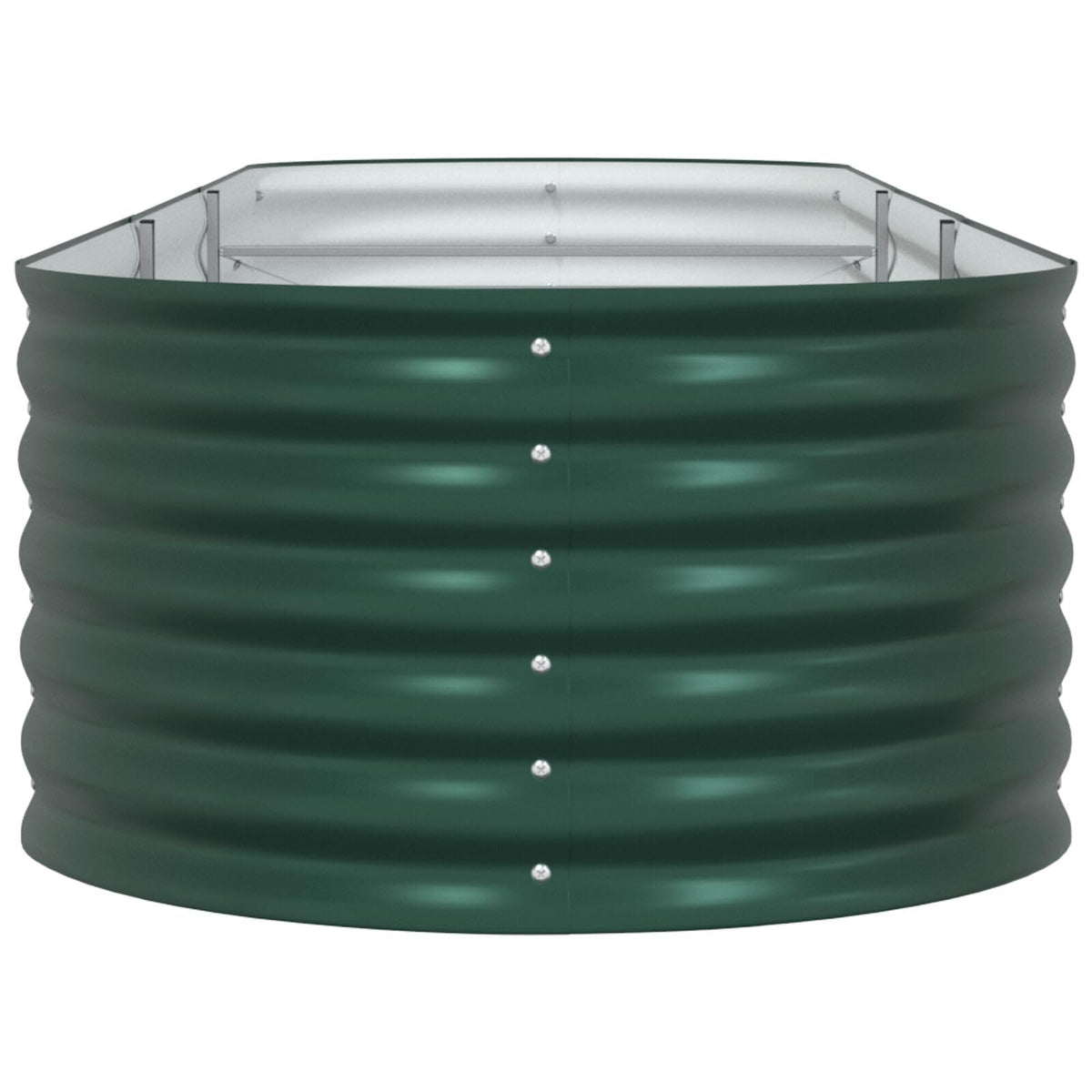 Fregramei Powder-Coated Garden Raised Bed, Metal Planter Box for Vegetables, Flowers, Herbs, Green Galvanized Steel 126 x 31.5 x 17.3 in,-609