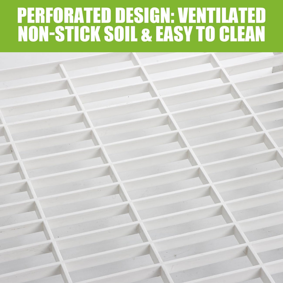 BTPLASTIK Plastic Plant Stand, Universal Plant Seedling Tray Organizer - with Ventilated Mesh, for Indoor/Outdoor Gardening, Durable Plant Pot Holder