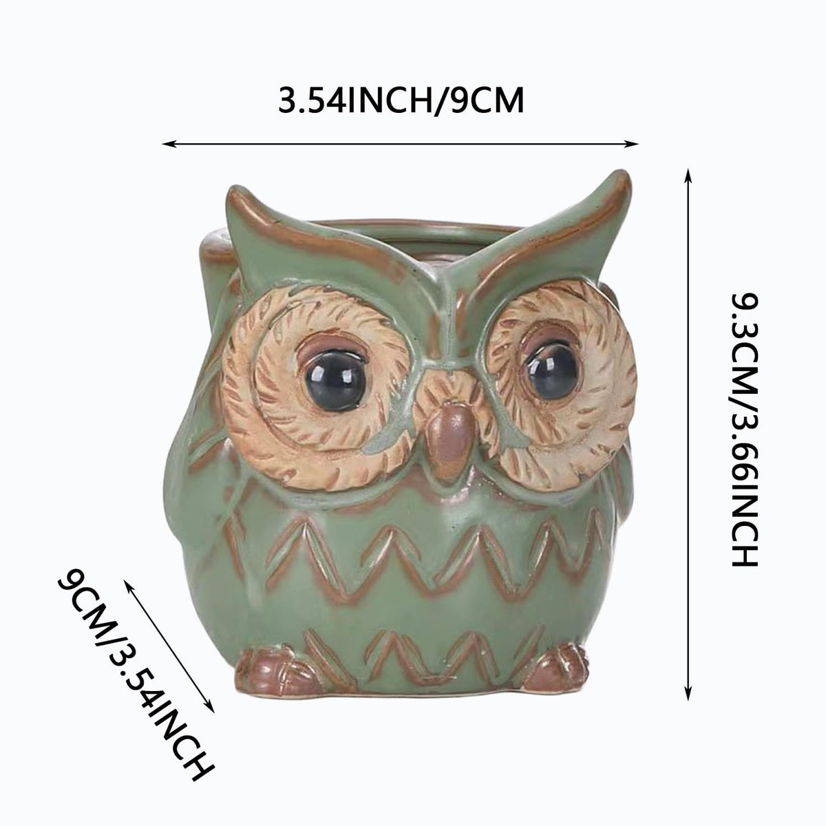 LLYSTTDS Owl Planter Pot Succulent Ceramics Planters Mini Small Plant Pots Tabletop Decorations for Indoor Plants Home Office Garden Flower Pot Gifts