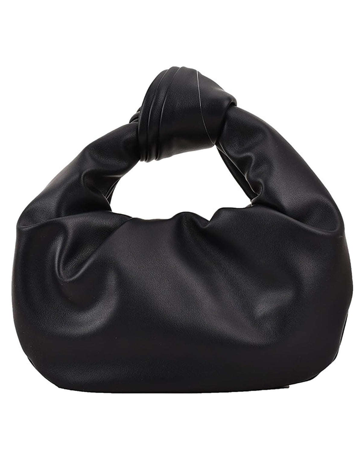 Inkfew Ruched Clutch Purses For Women Evening Bag PU Leather Trendy Small Hobo Handbag Wedding Guest Bags for Party Shopping,Black
