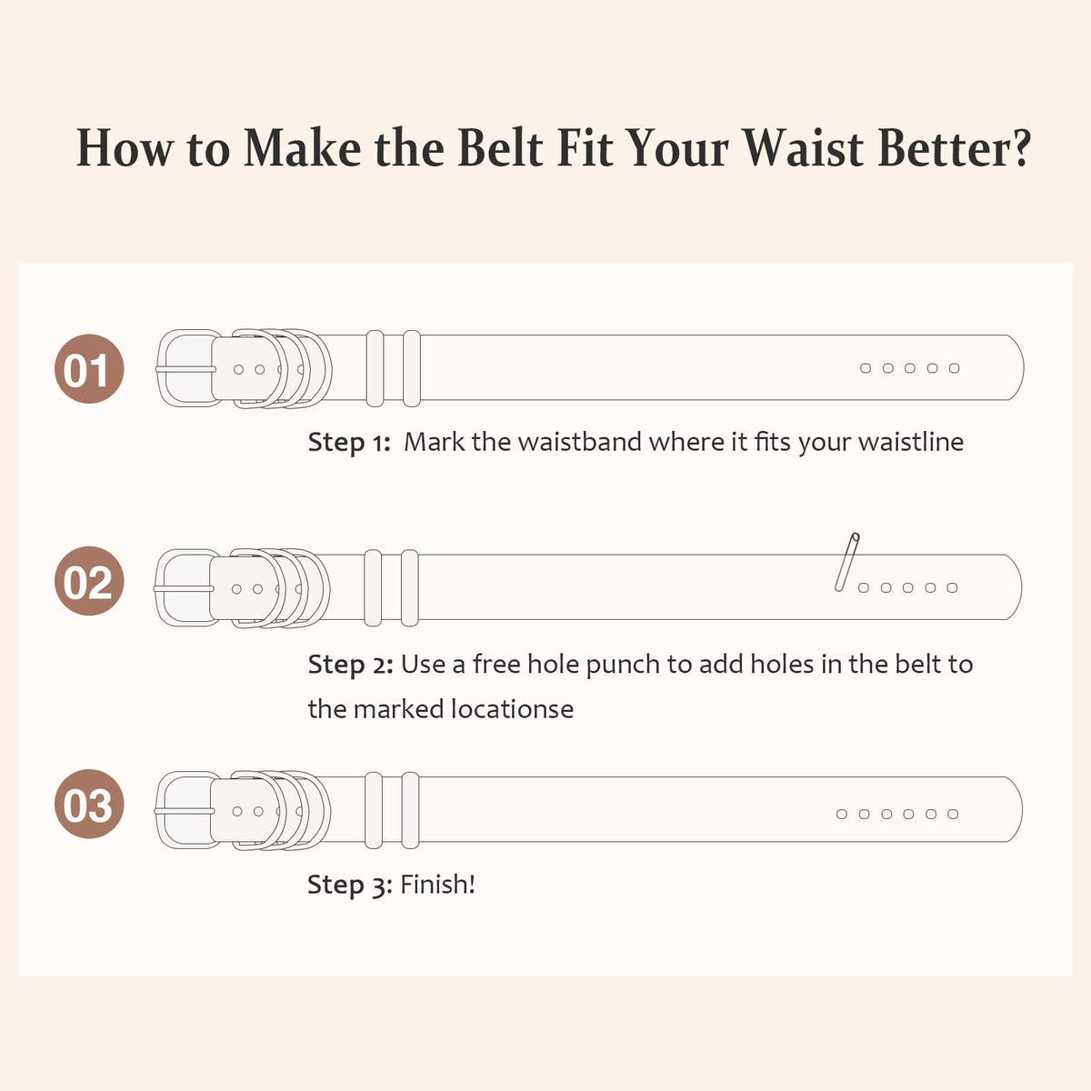 AWAYTR Women Leather Punk Waist Belt - Black PU Leather Adjustable Ladies Belts with Gold and Silver Buckle (Silver Buckle)