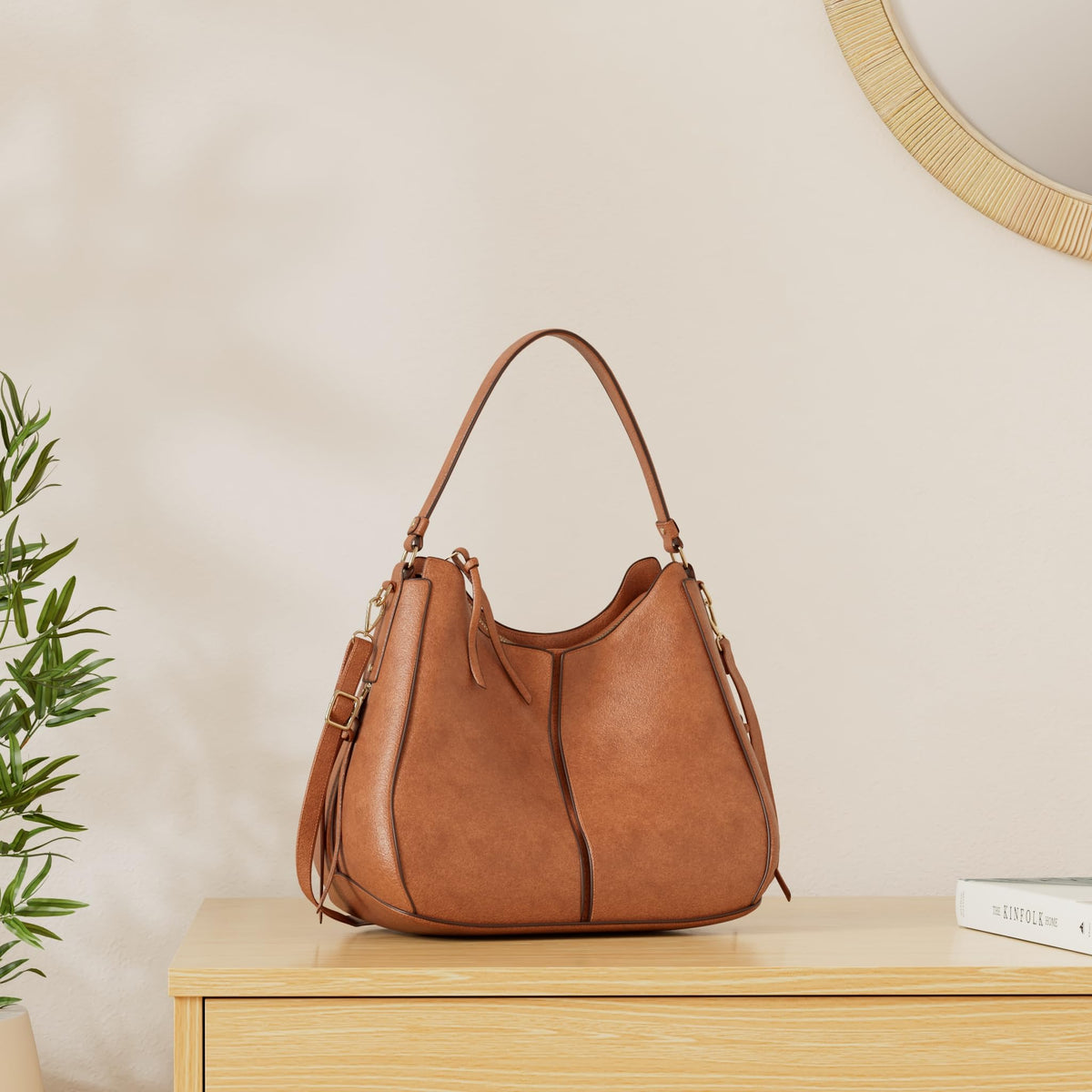 Handbags for Women Large Designer Ladies Hobo bag Bucket Purse Faux Leather