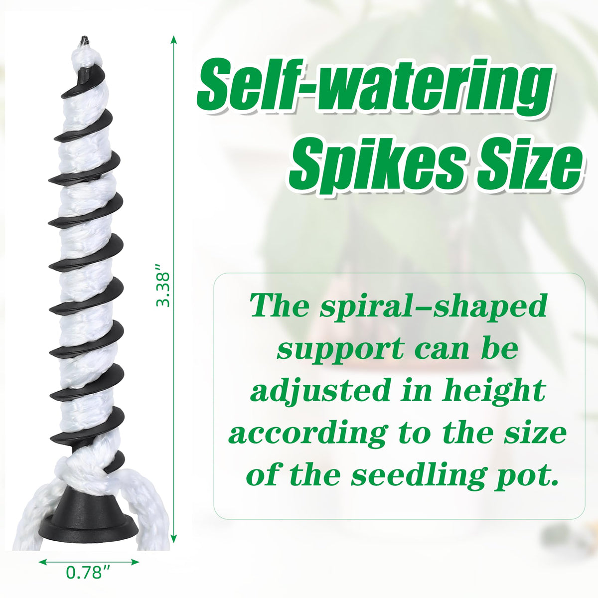 Muximud 12 Pack Self Watering Spikes, Automatic Plant Watering Stakes with Wicking Rope for Indoor Outdoor Plants DIY Vacation Self-Watering System Devices for Grower Pots Potted Plants Seedlings