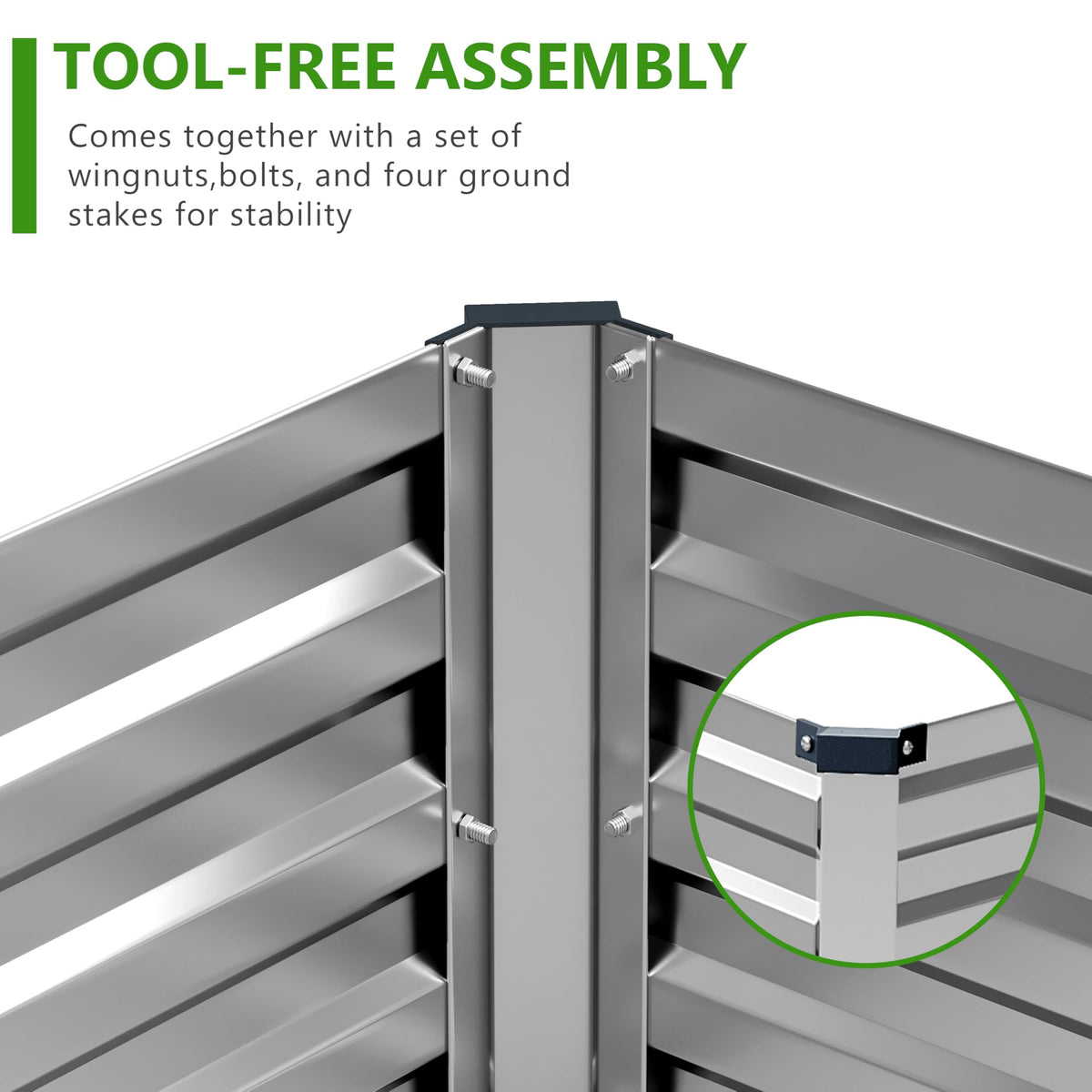 Easllre 2PCS 12x3x1ft Galvanized Raised Garden Bed,Outdoor Planter Box Metal Patio Kit Planting Bed for Vegetables Flowers Herb,Silver