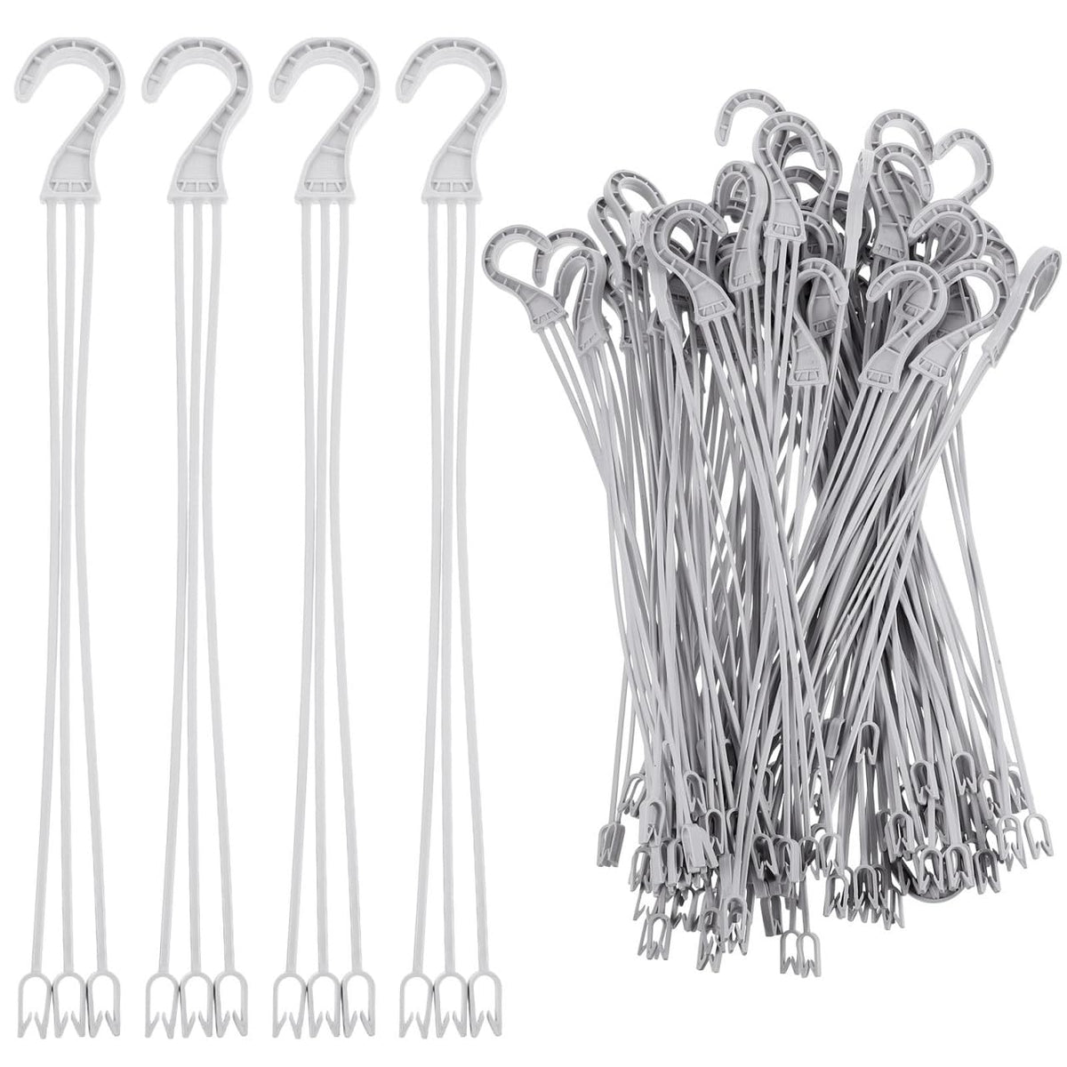 Housoutil 50PCS Flower Pot Hanging Chain with Hook, Pot Hanging Baskets Holders, Replacement Plant Hangers Indoor Outdoor for Planters, Ornaments, Bird Feeders, Billboards