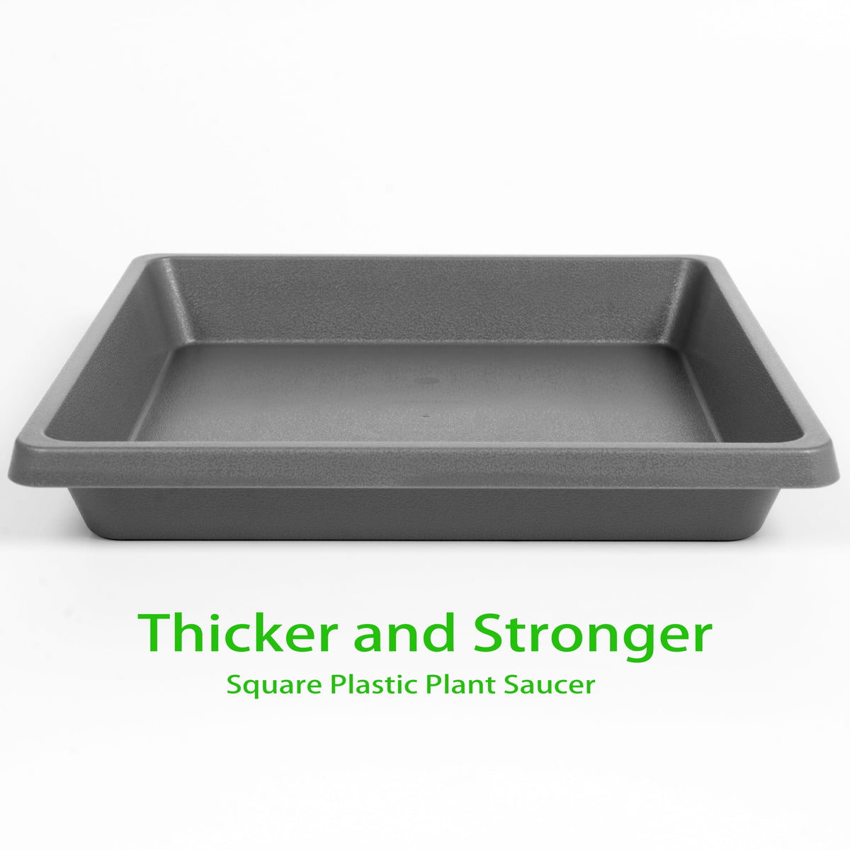 Plant Saucer 12 Inch Square 2 Pack, Plastic Plant Drip Trays, Plant Saucers for Indoors and Outdoors, Flower Pot Saucers, Saucers for Potted Plants, Planter Saucer, Plant Water Catcher Trays for Pots