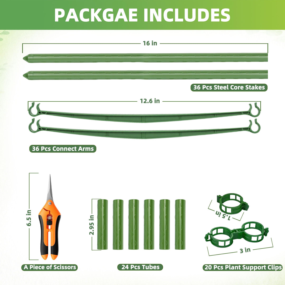 EWPJDK 4-Pack Tomato Cage for Garden Plant Support 48 INCH Garden Stakes Adjustable Tomato Cage for Climbing Plants Pots Vegetables Flowers Fruits (4, 48 Inches)