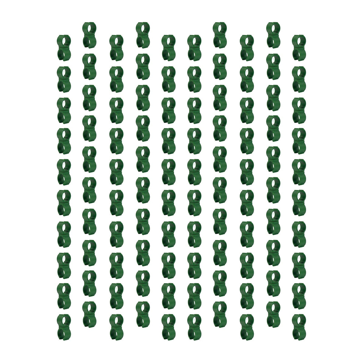 100X Plant Trellis Cane Connector, Climbing Rattan Stent Accessories Plant Connector Stake Clip for Garden Orchard Tomato Cage 11mm (7/16 inch)
