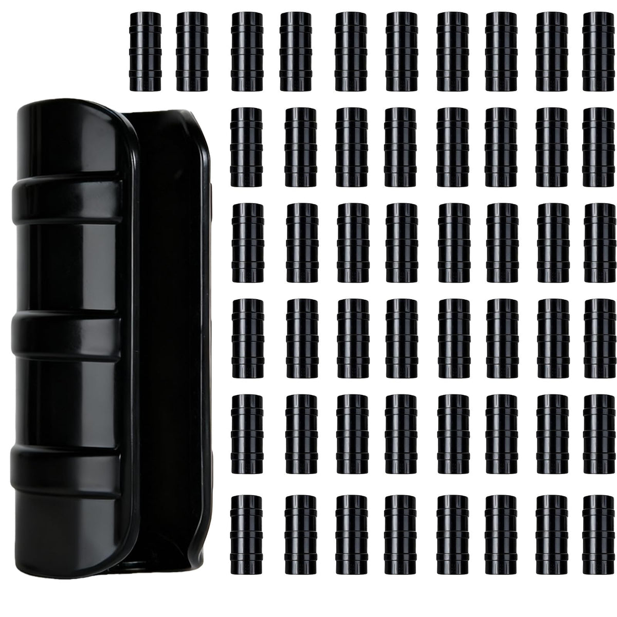 50PCS 3/4 Inch(25mm) Greenhouse Clips – Black Plastic Clamps for PVC Pipe, Garden Buildings, Greenhouse Films, Sunshade Nets, Shelters, Farming, and Gardening (3/4 in)