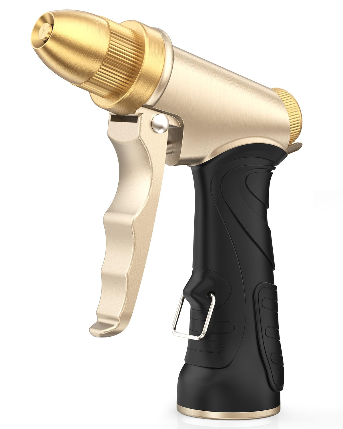RAINPOINT Garden Hose Nozzle, Upgraded Heavy Duty Metal Spray Nozzle, High Pressure Water Nozzle with Adjustable Spray Patterns for Watering Plants, Car Washing, and Pet Showering