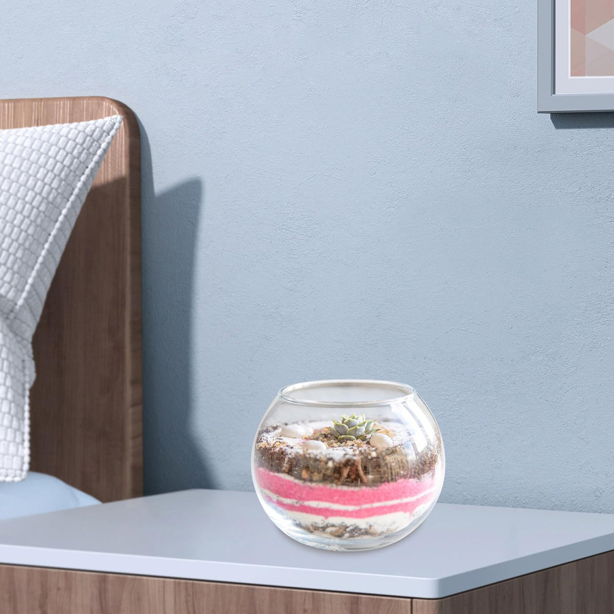 BETOOKY 15cm Glass Bubble Bowl Vase Hydroponic Plant Pot Round Glass Fishbowl Terrarium Container for Home Decoration and Wedding Centerpiece