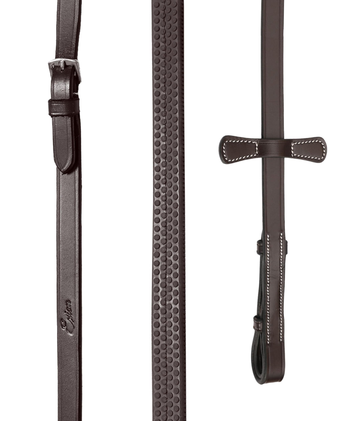 Exion Nova Hackamore Bridle – Anatomical Bitless Horse Bridle with Rubber Reins – Padded Anti-Pressure Crownpiece – Vegetable-Tanned Leather Bitless Bridle for Jumping & Training