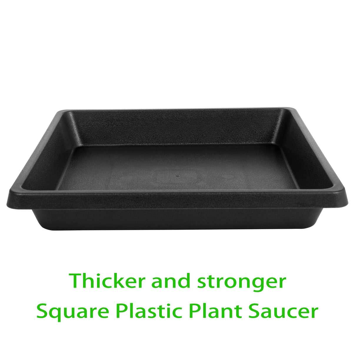 Feyvdzv Square Plant Saucer 8 Inch 4 Pack 6 10 12 14 16 18 20 inch, Saucers for Potted Plants and Water Catcher Tray, Plant Drip Trays and Flower Pot Saucers, Plant Saucers for Indoors and Outdoors