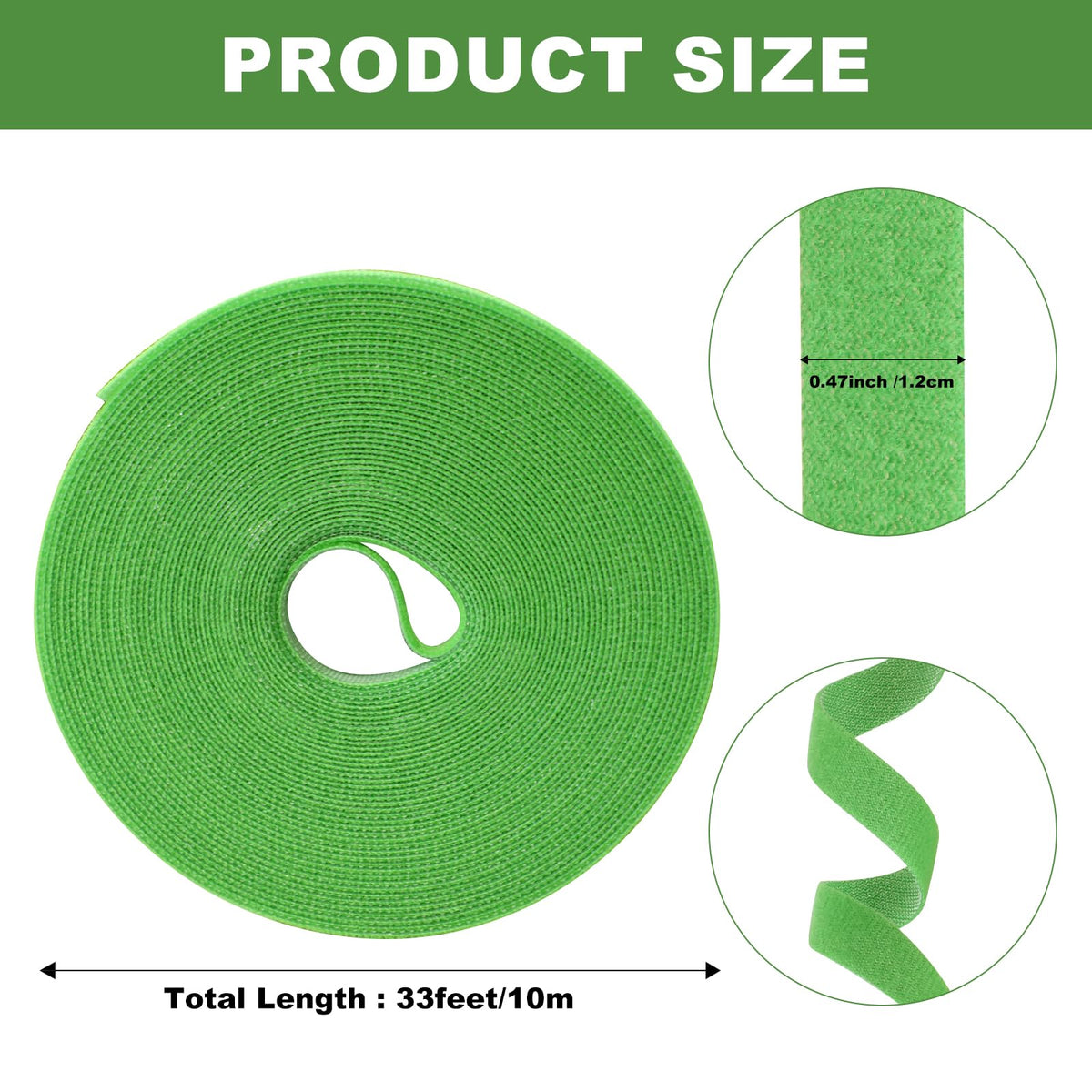 Sumalon 6 Rolls 196 Ft Green Plant Tape for Climbing Plants, 1/2 Inch Reusable Plant Stretch Ties, Adjustable Tomato Plant Supports, Plant Twist Ties for Gardening, Home, Office
