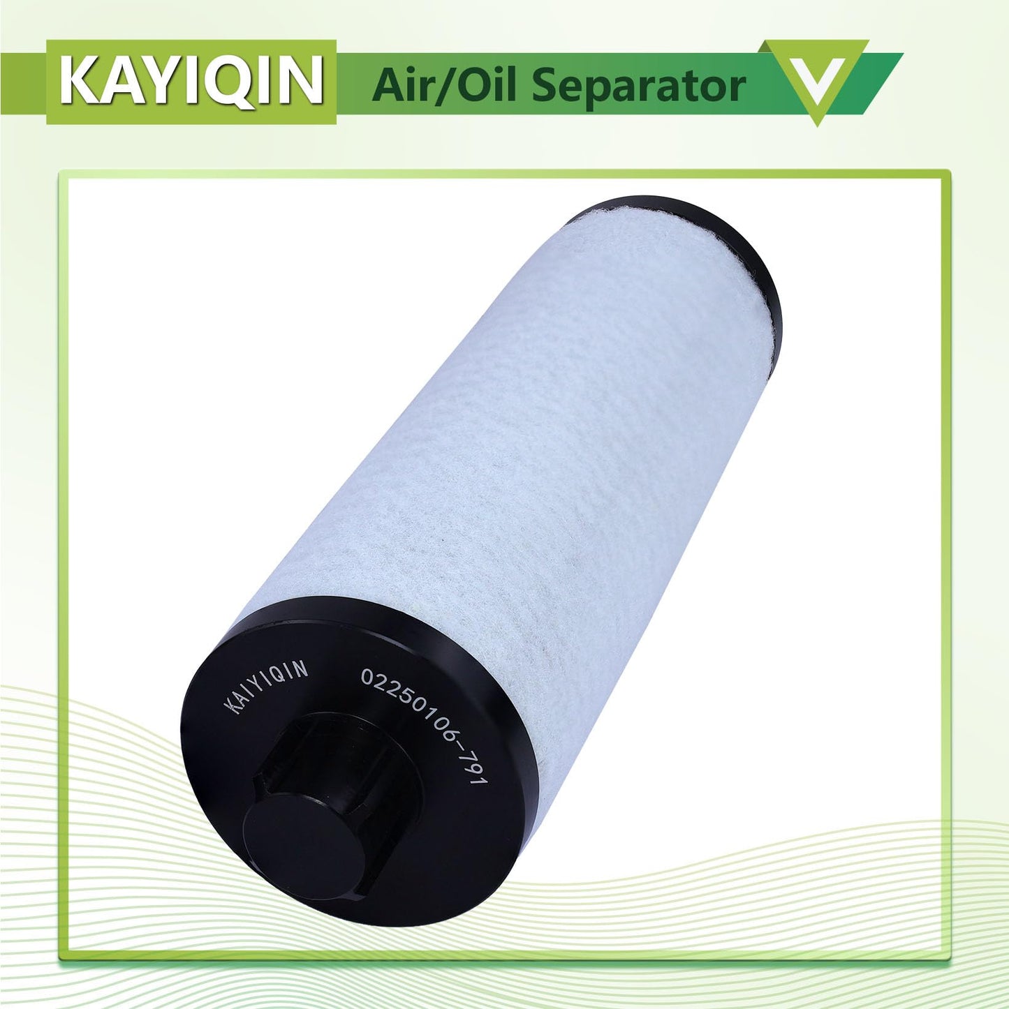 02250106-791 KAYIQIN Air-Oil Separator Replacement Part Compatible with ES8 Air Compressor 02250106-789 02250050-604 250035-239