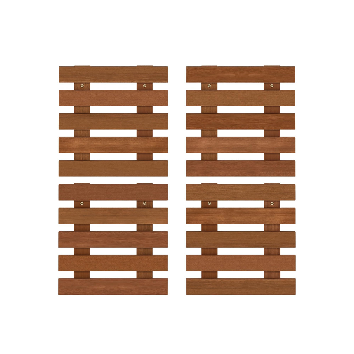 Furinno TIOMAN Outdoor Vertical Wall Planter, Set of 4 Wooden Hanging Planters, for Indoor, Outdoor Plants, Balcony, Patio, Light Wood
