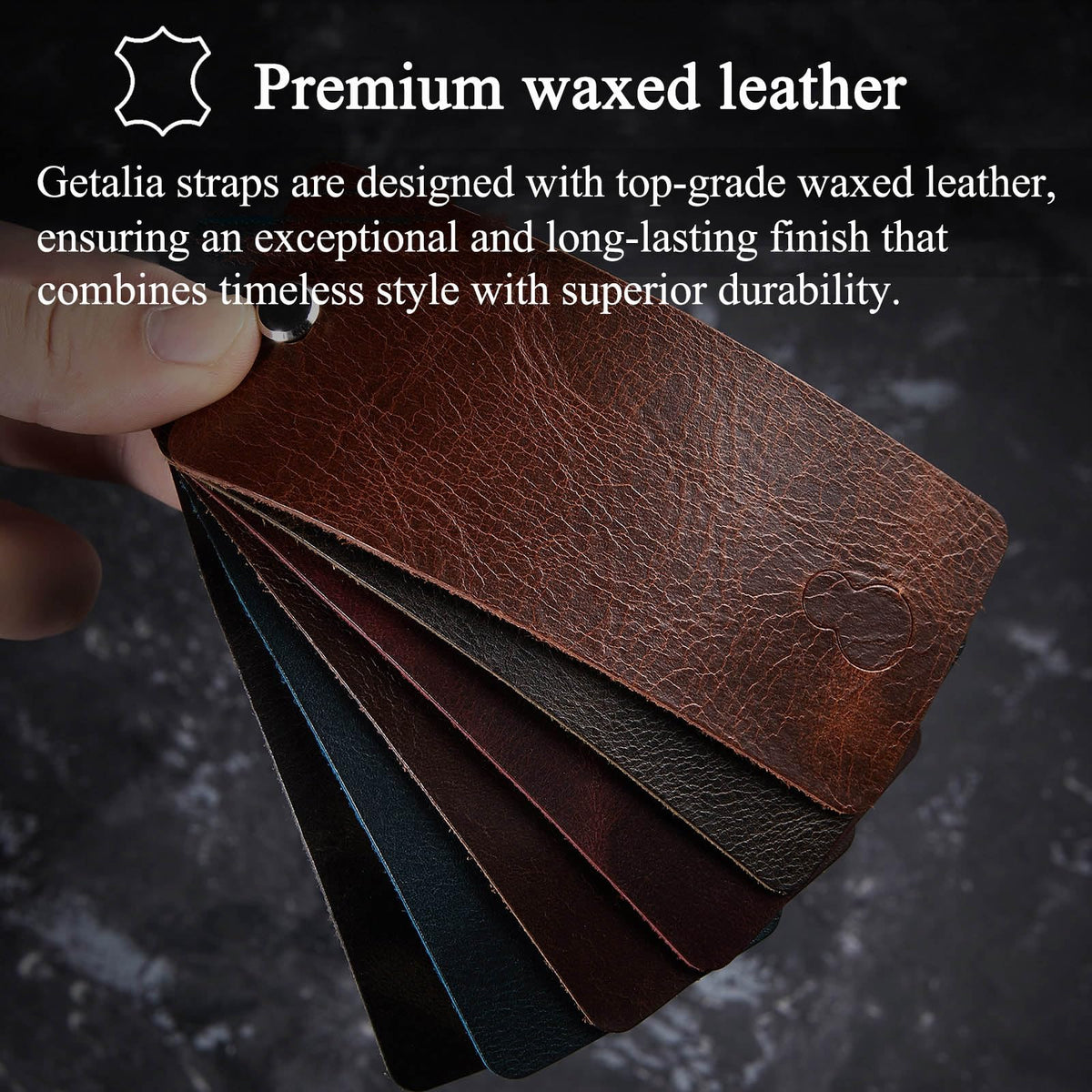 Getalia leather Watch Band Foldover Clasp Retro Oil wax Genuine Leather,18mm 19mm 20mm 21mm 22mm Quick Release Replacement Watch Straps for Men and Women (Wine Red Width-20mm)