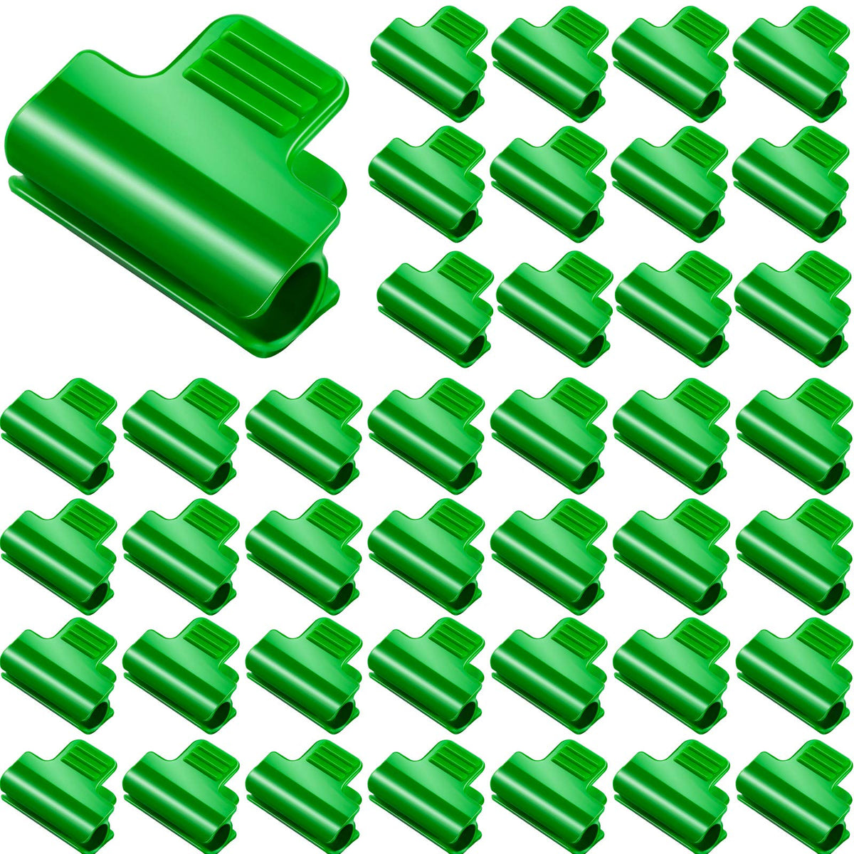 Patelai 40 Pieces Greenhouse Clamps Film Row Cover Netting Tunnel Hoop Clip Frame Shading Net Rod Clip Greenhouse Film Clamps for Season Plant Extension Support (40 pieces,10 mm)
