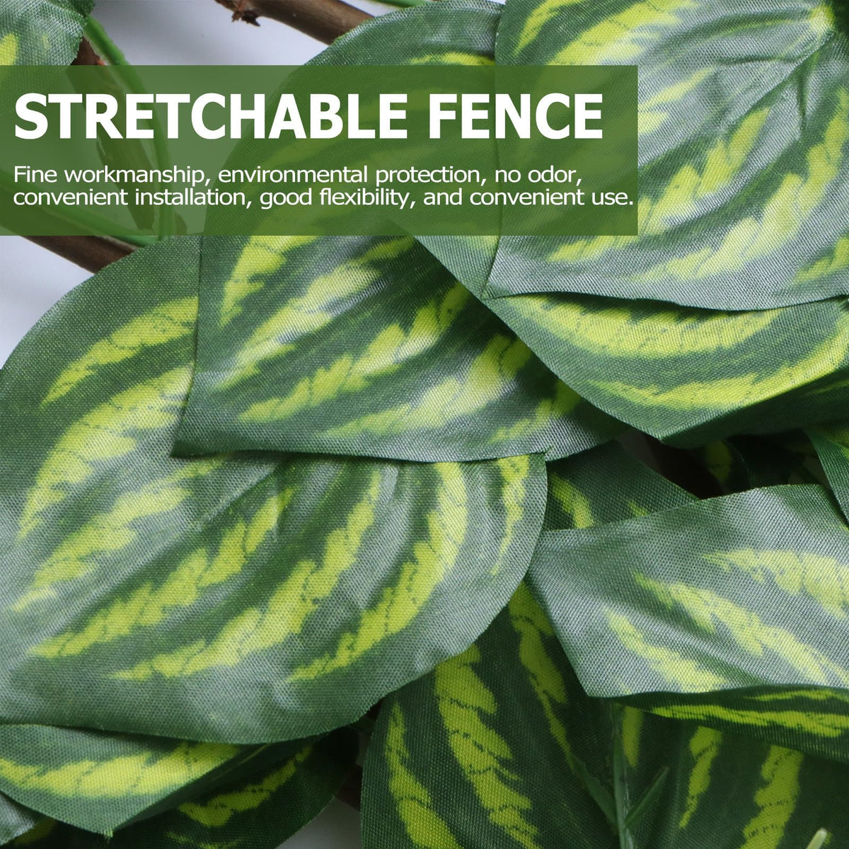 IDEANATEGRATE Simulated Plant Fence Decorative Garden Privacy Screen Balcony Outdoor Green Leaf Expandable Fence Panel for Yard Patio Landscaping